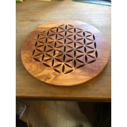 Fleur de vie géante en olivier