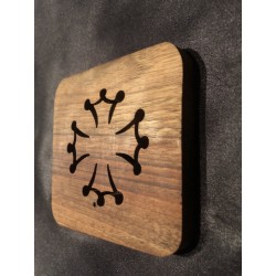 Dessous de verre motif croix occitane