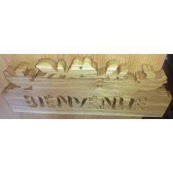 Pancarte Bienvenue en Robinier