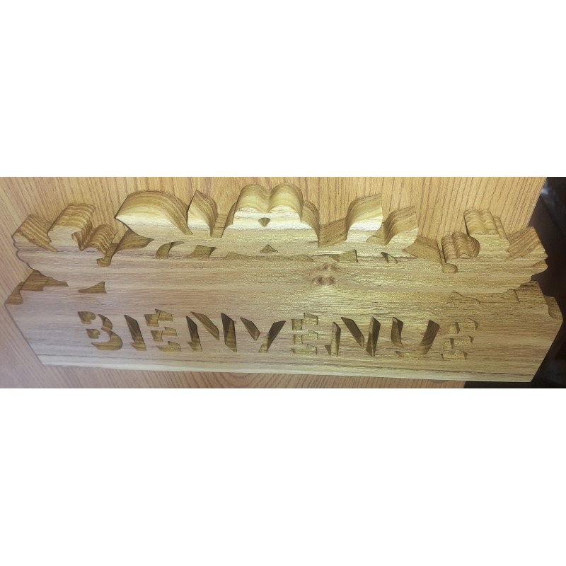 Pancarte Bienvenue en Robinier