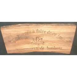 Pancarte bois massif (Orme)