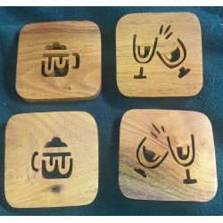 Dessous de verres en bois...