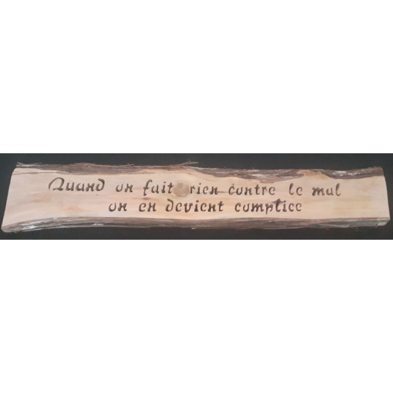 Tableau mural "quand on ne fait rien..."
