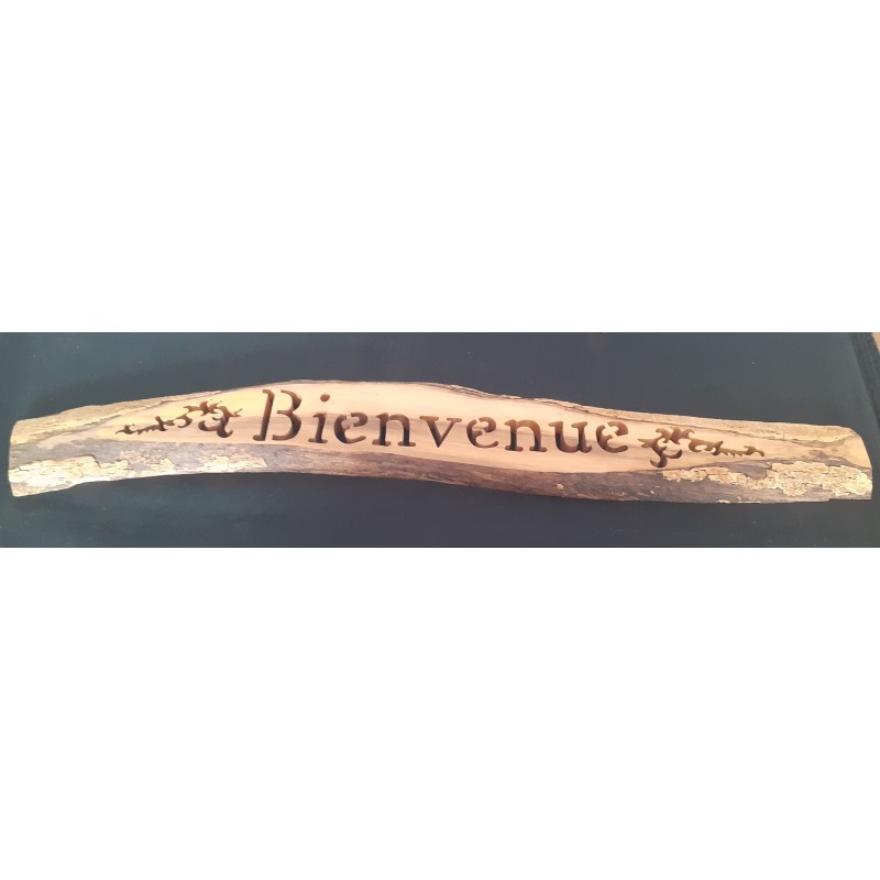 Panneau Bienvenue dans bois de Buis