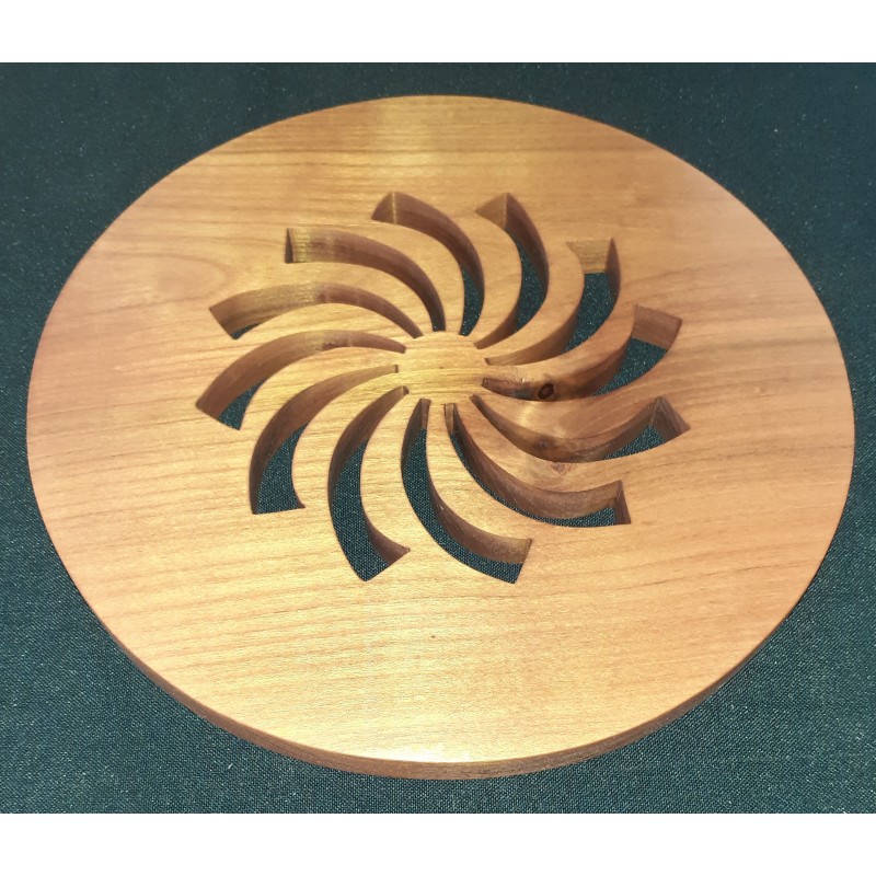 Dessous de plat spirale bandes rectangulaire (merisier)