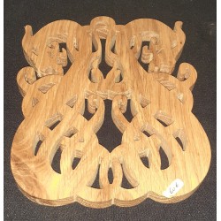 Dessous de plat en chêne massif motif dragon celtique