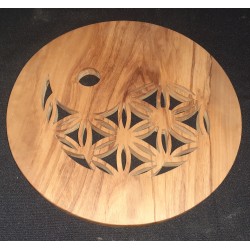 Dessous de plat fleur de Vie Yin Yang (olivier)