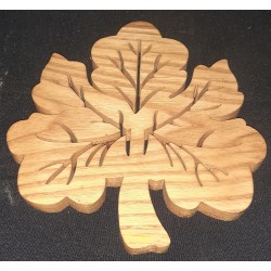 Dessous de plat forme feuille (châtaignier)