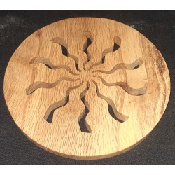 Dessous de plat rayons de soleil (chêne liège légèrement échauffé)