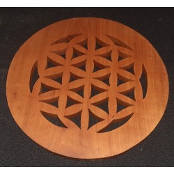 Dessous de plat Fleur de Vie (merisier)