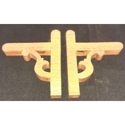 Mini équerres murales en chêne massif