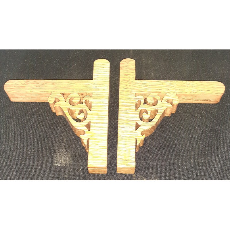 Mini équerres murale chêne massif