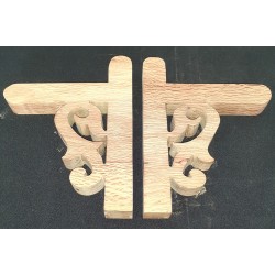 Equerres murale dans chêne liège échauffé