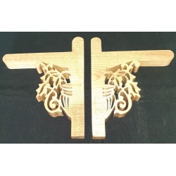 Equerres murale frêne massif