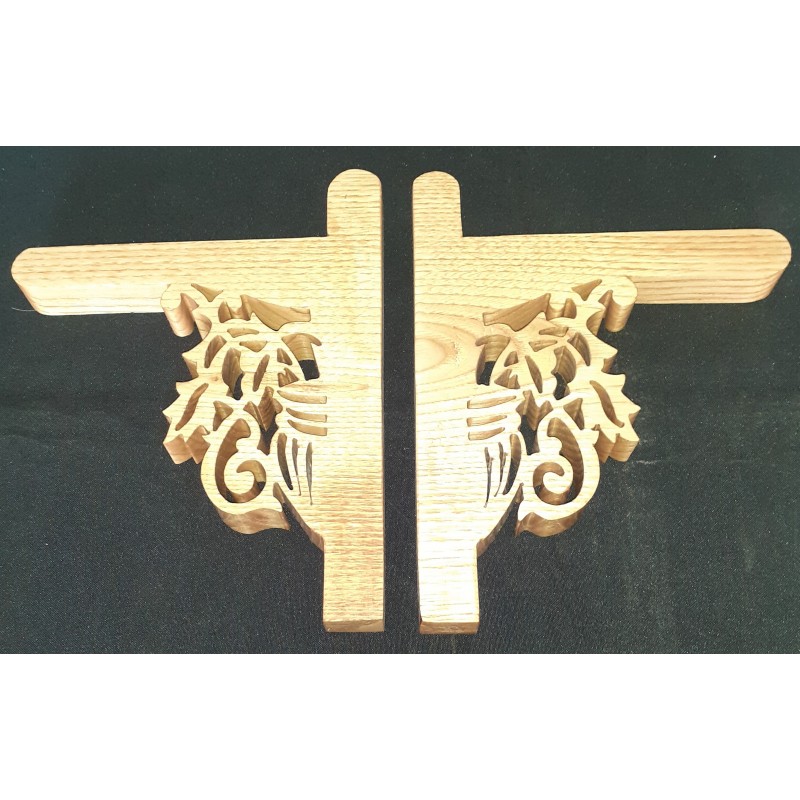 Equerres murale frêne massif