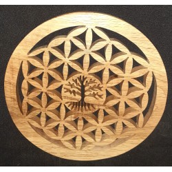 Fleur de Vie avec arbre de Vie (chêne)