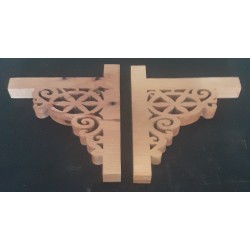 Jeu équerres murale chêne liège massif