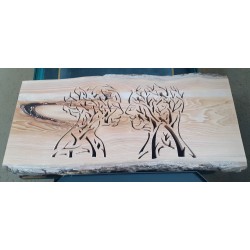 Tableau mural artistique (Cèdre massif)