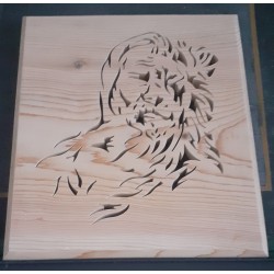 Tableau Mi homme mi Lion (Cèdre)