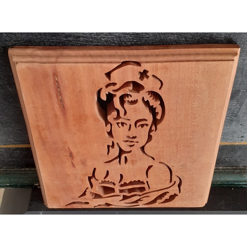 Tableau mural infirmière dans bois massif