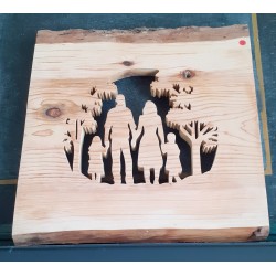 Tableau mural "Ballade en forêt en famille"