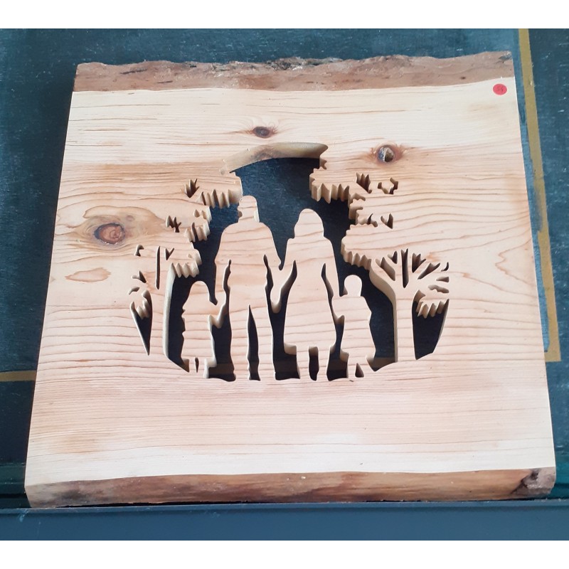 Tableau mural "Ballade en forêt en famille"