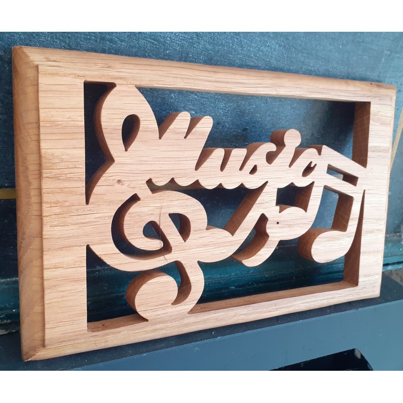 Tableau mural musique (chêne)