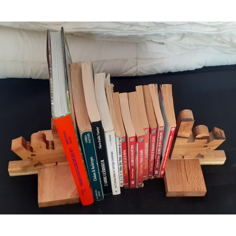 Serre livres en bois massif