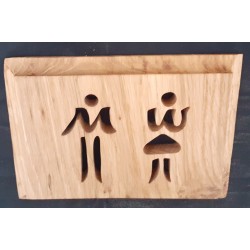 Pancarte intérieur porte WC