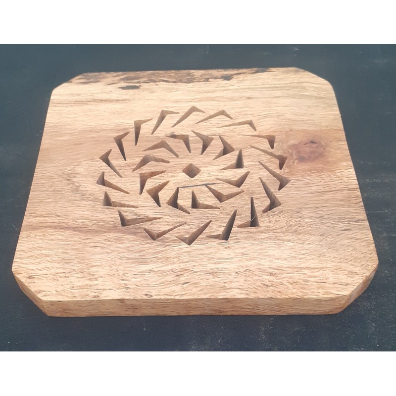 Dessous de plat double spirale inversée (Chêne liège échauffé)