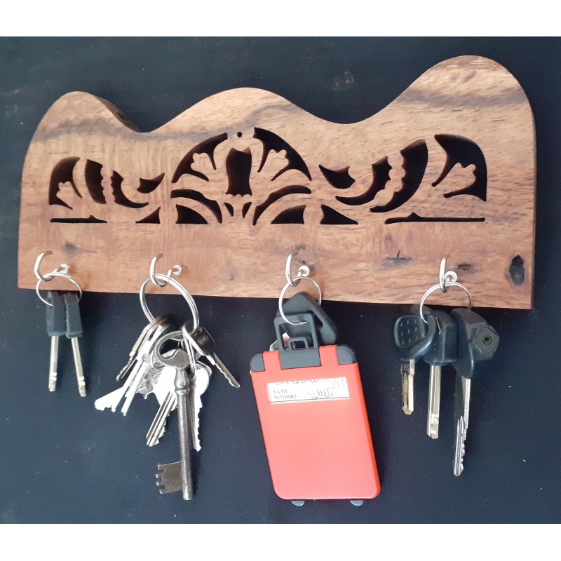 Porte clés en bois massif (chêne liège échauffé)